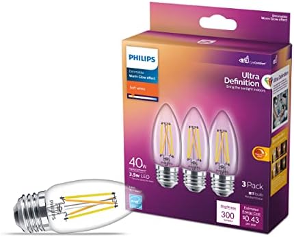 Philips 40W LED BA11 E26 Frosted 3-Pack Bulbs
