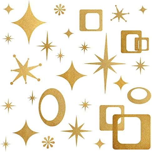 Easma Star Wall Decals Geometric Design Peel and Stick Murals