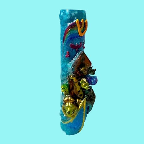 Handmade Noahs Ark Mezuzah Case for Jewish Boys and Girls Room