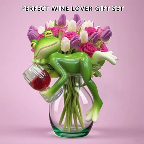 Sherum Tipsy Frog Trio Set - 3 Wine Bottle Huggers