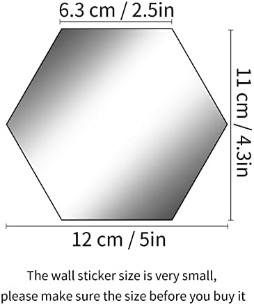 Shappy 24 Piece Hexagon Mirror Wall Sticker