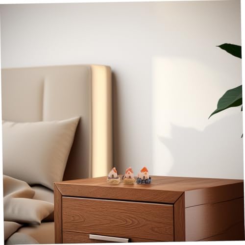 3pcs Miniature Resin House for Garden Decor