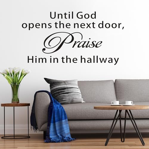 Bible Verse Wall Sticker - 21 x 11 Inspirational Christian Quote Art