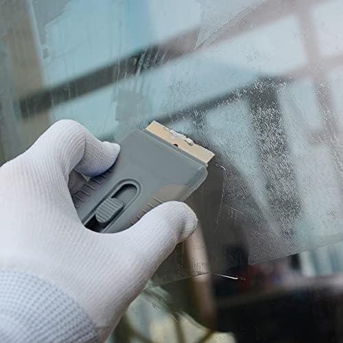 EHDIS Car Sticker Remover Glass Cooktop Razor Scraper with 10 Replacement Blades