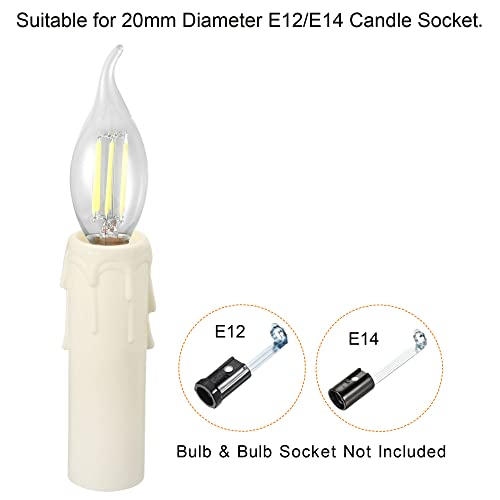 PATIKIL 25x100mm Candle Socket Covers 10 Pack