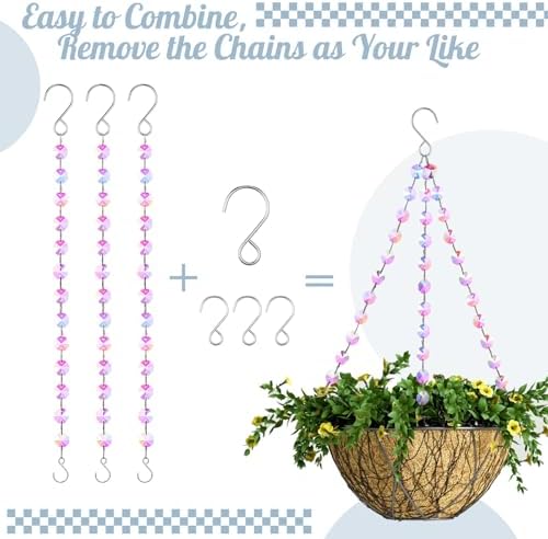 9 Pack 12 Inch Crystal Suncatcher Plant Hanger with Hooks