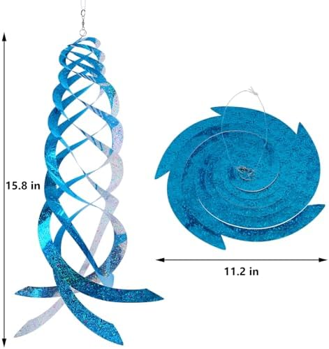 Hausse Bird Repellent Reflectors 3-Pack Blue Mylar Spinners