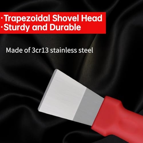 2Pcs Stainless Steel Scraper Set with Anti-Slip Handles