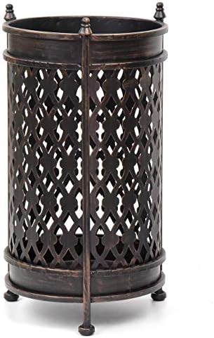 Dualplex Antique Style Metal Umbrella Stand 16 Inch Tall