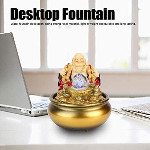 CHICIRIS Tabletop Waterfall Fountain Gold for Home Office