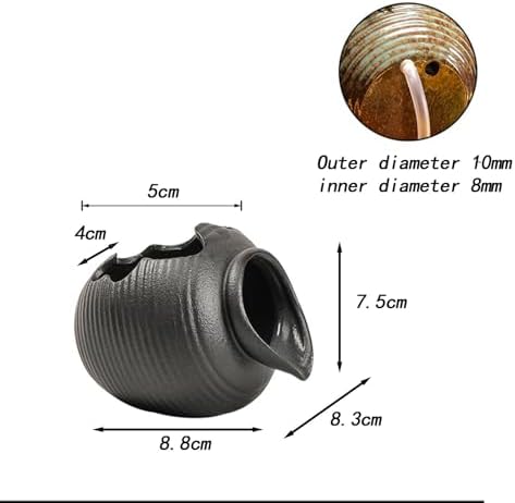 Waterfall Fountain Jar Ceramic Pot for Garden Tabletop Decoration