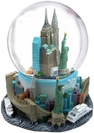 NYC Skyline Snow Globe Musical 6 Inches