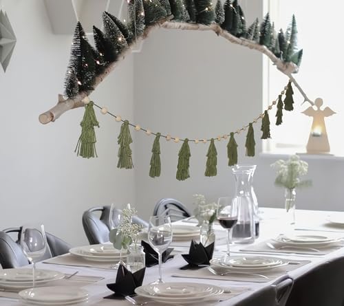 Boho Pastel Tassel Garland for Holiday Decor