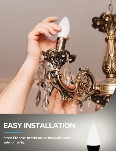 KINDEEP Dimmable Candelabra LED Bulbs 6 Pack