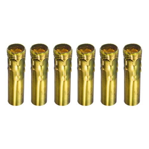MECCANIXITY Candle Socket Covers Gold Bronze Pack of 6