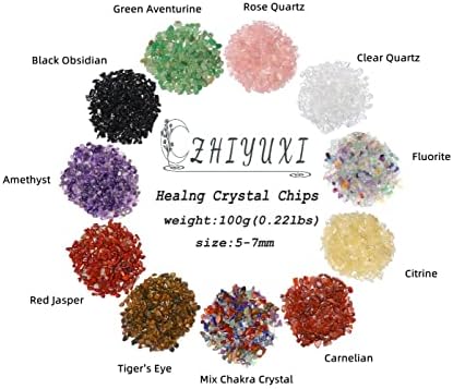 Zhiyuxi Green Aventurine Crystal Chips for Decor and Healing