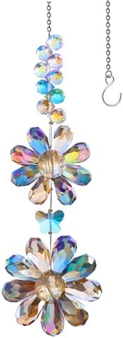 Crystal Flower Suncatcher Hanging Decor Rainbow Maker