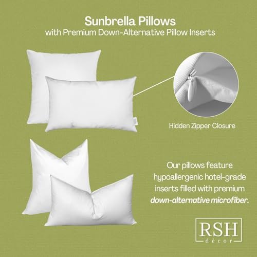 RSH Decor Sunbrella Square Throw Pillows Set of 2