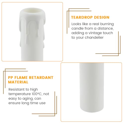 4 Inch Drip Candle Socket Covers 12 Pcs Chandelier Base Sleeves
