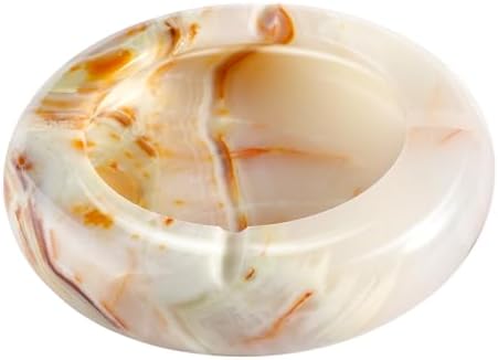 Koville Natural Marble Ashtray Unique Round Design