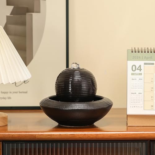 Ceramic Tabletop Fountain for Home and Office Decor