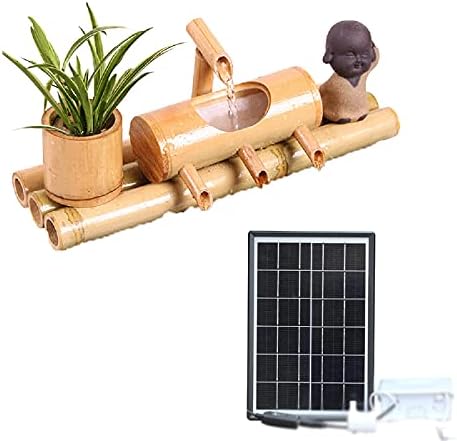 Solar Bamboo Fountain for Garden and Living Room Decoration