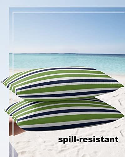 Outdoor Waterproof Lumbar Throw Pillow Covers Set of 2