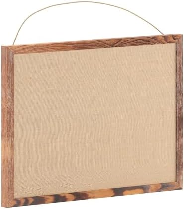 Flash Furniture Rustic Linen Memo Board 20x30 Torched Brown