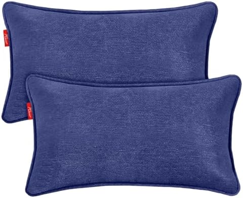 Pcinfuns Deep Blue Lumbar Pillows 2 Pack