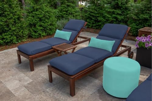 TRP Aruba Teal Blue Rectangle Lumbar Pillow with Insert