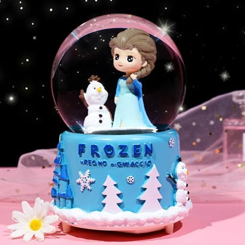 JORMEY Snow Globe with Colorful Lights and Music