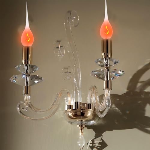 12 Pack Silicone Dipped Candle Light Bulbs E12 1W Flicker Flame