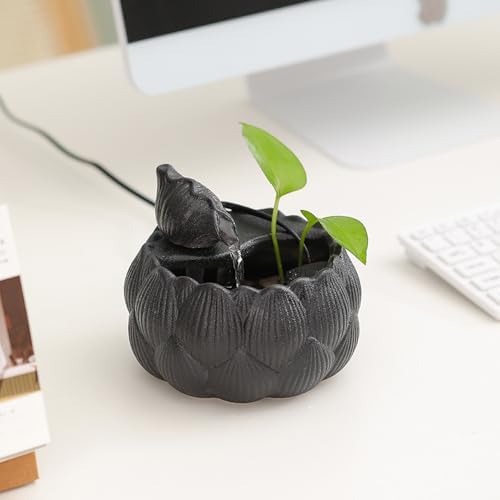 Ceramic Tabletop Fountain for Indoor and Outdoor Use