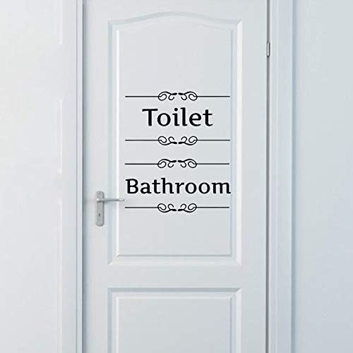 Bestjybt DIY Removable Bathroom WC Wall Sticker