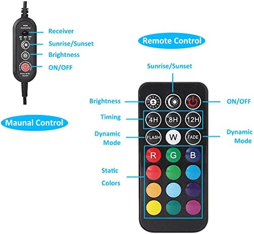 HGSERVU Pond Lights with Timer Remote Control Set of 4