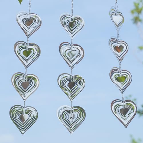Metal Bird Deterrent Wind Spinners for Garden Decor