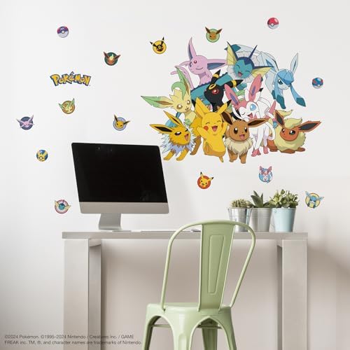 RoomMates Pokmon Eevee Evolutions Peel and Stick Wall Decals