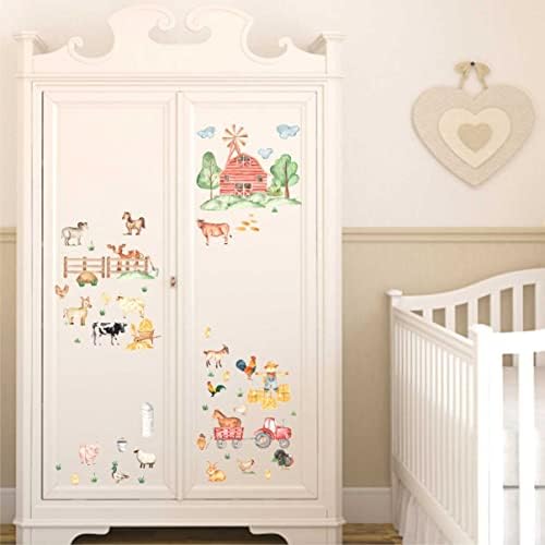 Barri Design Watercolor Farm Animal Wall Decals