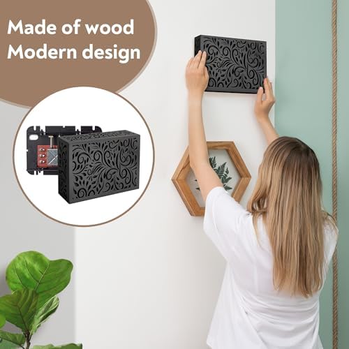 Black Decorative Doorbell Cover Box with Weather Protection
