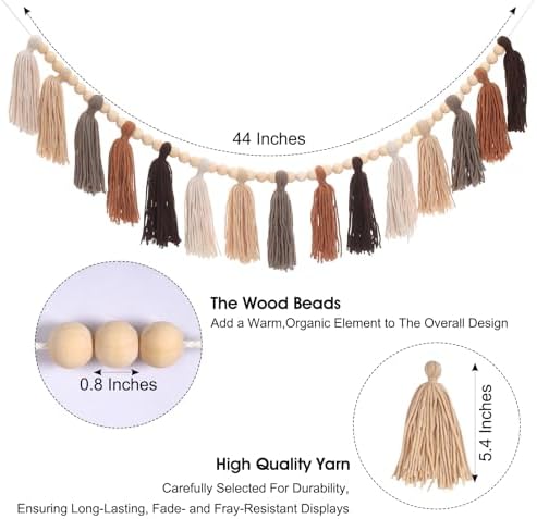 Boho Tassel Garland Terracotta Rainbow Home Decor