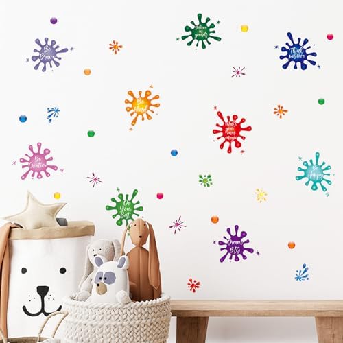 Colorful Inspirational Wall Decals for Kids Classroom
