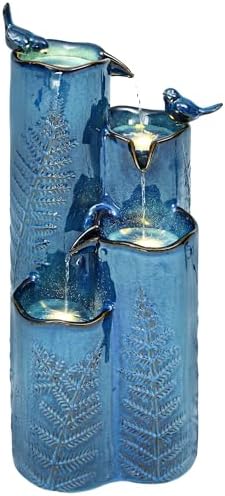 32 Tall Water Fountain Outdoor with LED Light