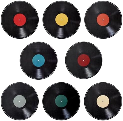 8 Pcs Vinyl Record Wall Decor Stickers