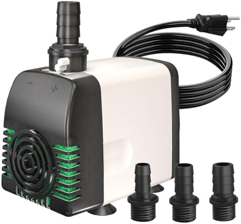 550GPH Submersible Water Pump with Auto Shut Off and Adjustable Flow