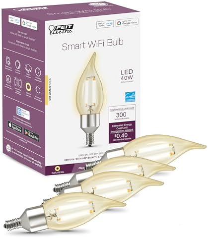 Feit Electric Smart LED Candle Wifi Bulb 4 Pack