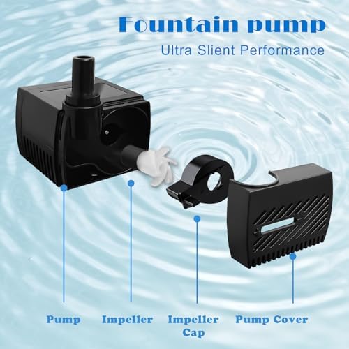 4W 40GPH Mini Submersible Pump for Ponds and Aquariums