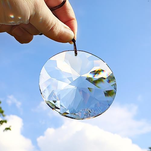 YU FENG Bauhinia Hanging Faceted Crystals Suncatcher Ornament
