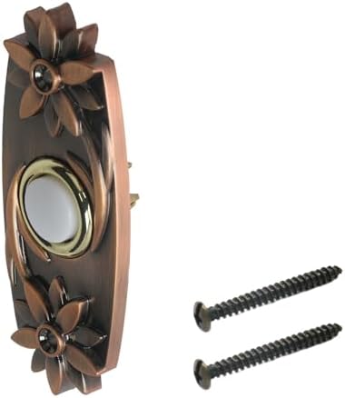 33 Inch Heavy Duty Red Bronze Doorbell Push Button with Screws