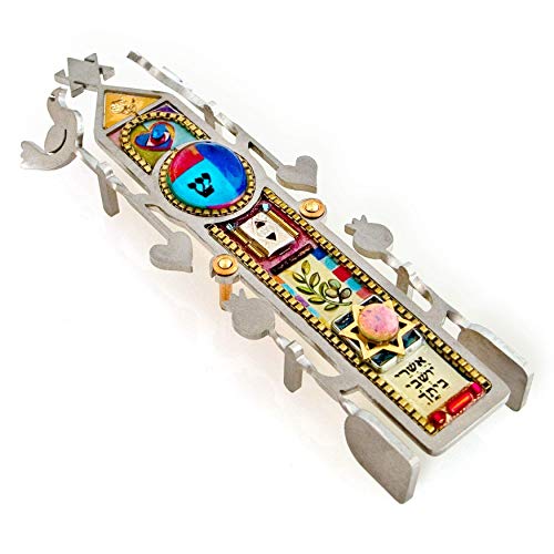 Seeka Golden Column Mezuzah - M0161