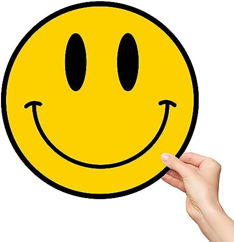 12 Inch Smiley Face Wall Decals Peel and Stick